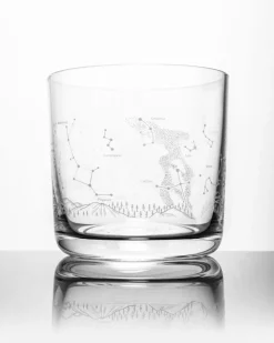 Cognitive Surplus Night Sky Star Chart Whiskey Glass - Scotch Glass | * Rocks Glasses | Astronomy