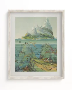 Cognitive Surplus Ocean Regions Scientific Illustration Museum Print* Wall Art | Geology + Earth Science