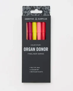 Cognitive Surplus Organ Donor Fineliner Pens (Pack of 6)* Pens | Medicine
