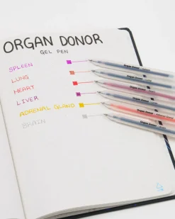 Cognitive Surplus Organ Donor Gel Pens (Pack of 6)* Pens | Medicine
