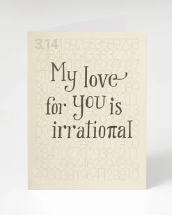 Cognitive Surplus Pi: Irrational Love Card - Math Greeting Card | * Greeting Cards | Math