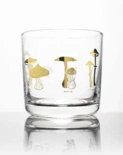 Cognitive Surplus Poisonous Mushrooms Whiskey Glass - Scotch Glass | * Rocks Glasses | Botany