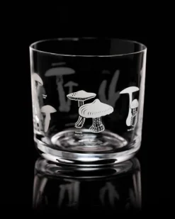 Cognitive Surplus Poisonous Mushrooms Whiskey Glass - Scotch Glass | * Rocks Glasses | Botany
