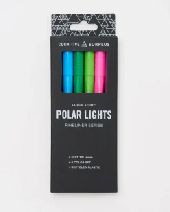 Cognitive Surplus Polar Lights Fineliner Pens (Pack of 6)* Pens | Geology + Earth Science