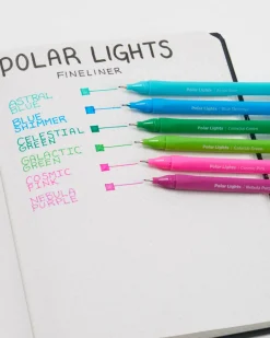 Cognitive Surplus Polar Lights Fineliner Pens (Pack of 6)* Pens | Geology + Earth Science