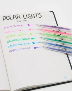 Cognitive Surplus Polar Lights Neon Gel Pens (Pack of 6)* Pens | Geology + Earth Science