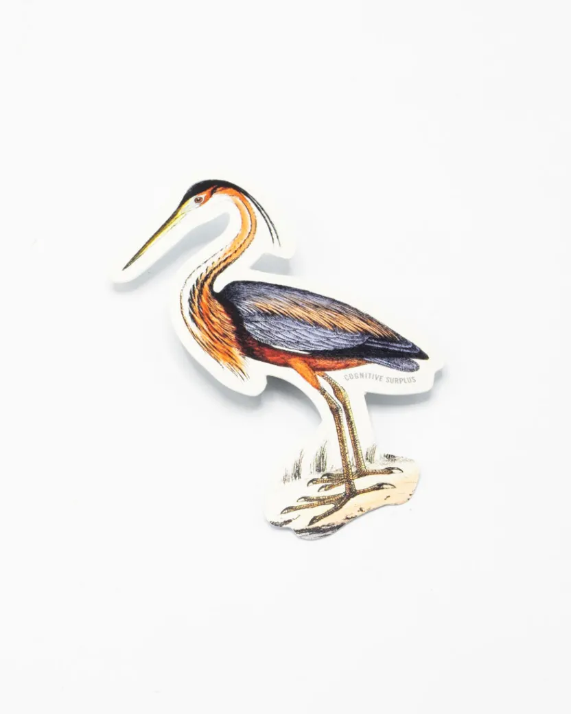 Cognitive Surplus Purple Heron Sticker* Stickers | Ornithology