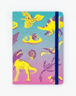 Cognitive Surplus Retro Dinosaur A5 Notebook - Paleontology - Dotted Lines | * The Analysis | Paleontology