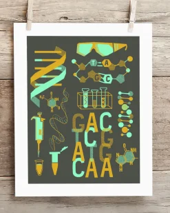Cognitive Surplus Retro DNA Museum Print | Genetics Gift* Wall Art | Microbiology