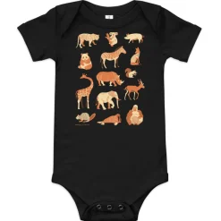 Cognitive Surplus Retro Mammals Baby Bodysuit* Baby Bodysuits | Biology