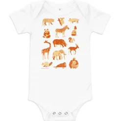 Cognitive Surplus Retro Mammals Baby Bodysuit* Baby Bodysuits | Biology