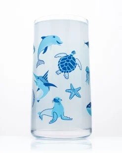 Cognitive Surplus Retro Marine Biology Drinking Glass - Tumbler Glass | * Drinking Glasses | Marine Biology