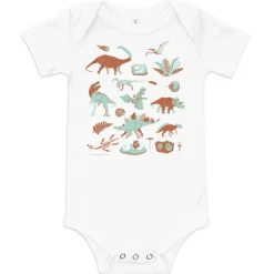Cognitive Surplus Retro Paleontology Baby Bodysuit* Baby Bodysuits | Paleontology