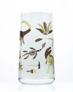Cognitive Surplus Retro Paleontology Drinking Glass – Tumbler Glass | * Drinking Glasses | Paleontology