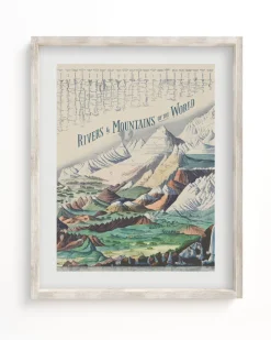 Cognitive Surplus Rivers & Mountains Art Print | * Wall Art | Geology + Earth Science