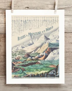 Cognitive Surplus Rivers & Mountains Art Print | * Wall Art | Geology + Earth Science