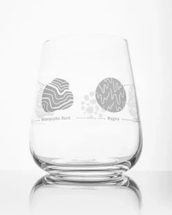 Cognitive Surplus Rock Cycle Wine Glass | * Geology + Earth Science
