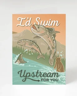 Cognitive Surplus Salmon Love Card - Science Stationery | * Greeting Cards | Marine Biology