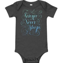 Cognitive Surplus Science Never Sleeps Baby Bodysuit* Baby Bodysuits