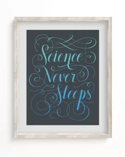 Cognitive Surplus Science Never Sleeps Museum Print* Wall Art | Physics