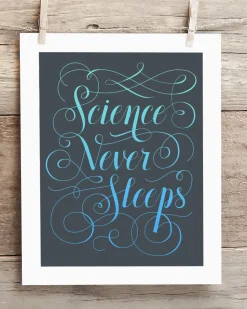 Cognitive Surplus Science Never Sleeps Museum Print* Wall Art | Physics