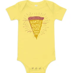 Cognitive Surplus Slice of Earth Pizza Baby Bodysuit* Baby Bodysuits | Geology + Earth Science