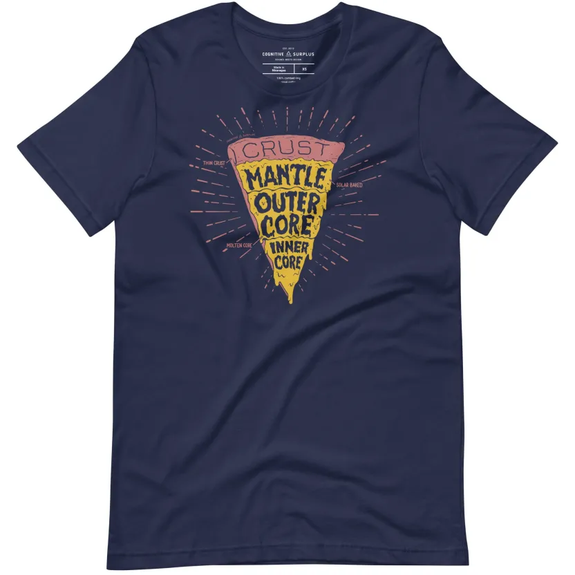 Cognitive Surplus Slice of Earth Pizza Graphic Tee* Unisex Graphic Tees | Geology + Earth Science