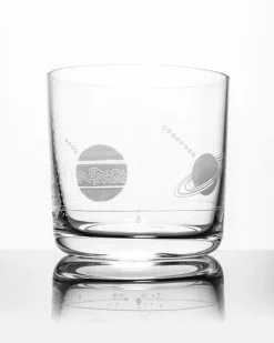 Cognitive Surplus Solar System Whiskey Glass - Scotch Glass | * Rocks Glasses | Astronomy