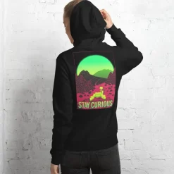 Cognitive Surplus Stay Curious - Vaporwave Mars Rover Hoodie* Hoodies | Engineering