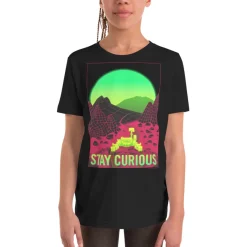 Cognitive Surplus Stay Curious - Vaporwave Youth Graphic Tee* Youth Graphic Tees | Engineering