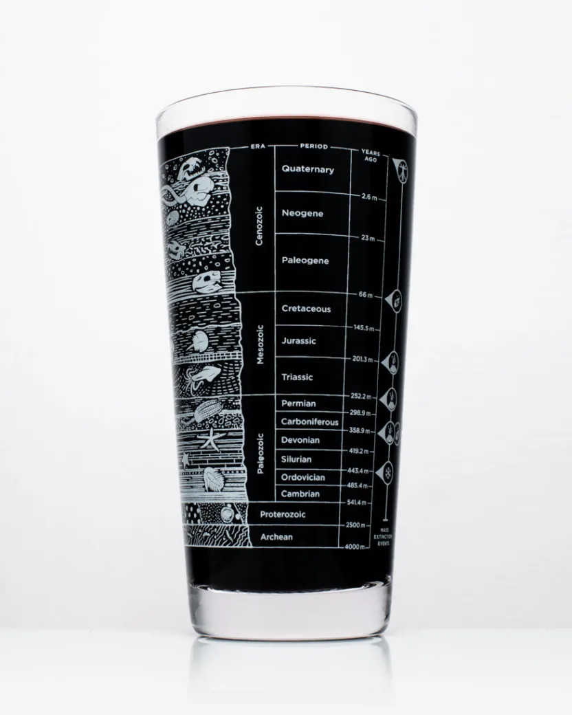 Cognitive Surplus Stratigraphy Beer Glass - Core Sample Beer Glass | * Beer Glasses | Paleontology