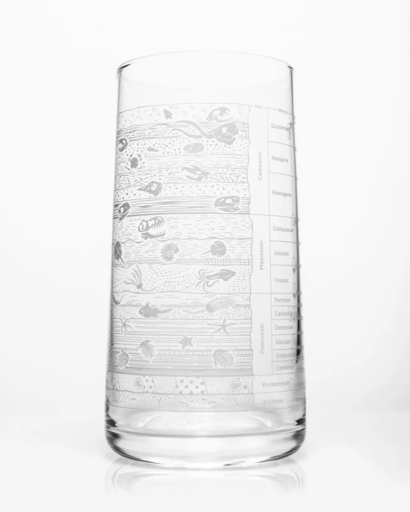 Cognitive Surplus Stratigraphy Drinking Glass – Core Sample Tumbler | * Drinking Glasses | Paleontology