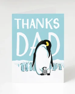 Cognitive Surplus Thanks Dad Emperor Penguin Card - Father's Day Card | * Greeting Cards