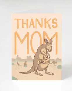 Cognitive Surplus Thanks Mom! Kangaroo Card - Mother's Day Card | * Greeting Cards