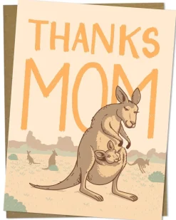 Cognitive Surplus Thanks Mom! Kangaroo Card - Mother's Day Card | * Greeting Cards