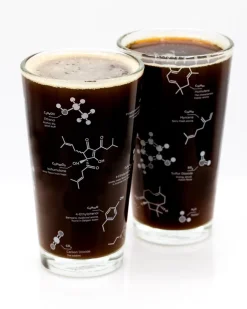 Cognitive Surplus The Science of Beer Pint Glass | Beer Chemistry Set of 2* Beer Glasses | Kitchen Science