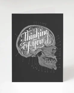 Cognitive Surplus Thinking of You Card - Skull Anatomy Greeting Card | * Greeting Cards | Medicine