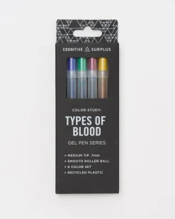 Cognitive Surplus Types of Blood Gel Pens (Pack of 6)* Pens | Medicine