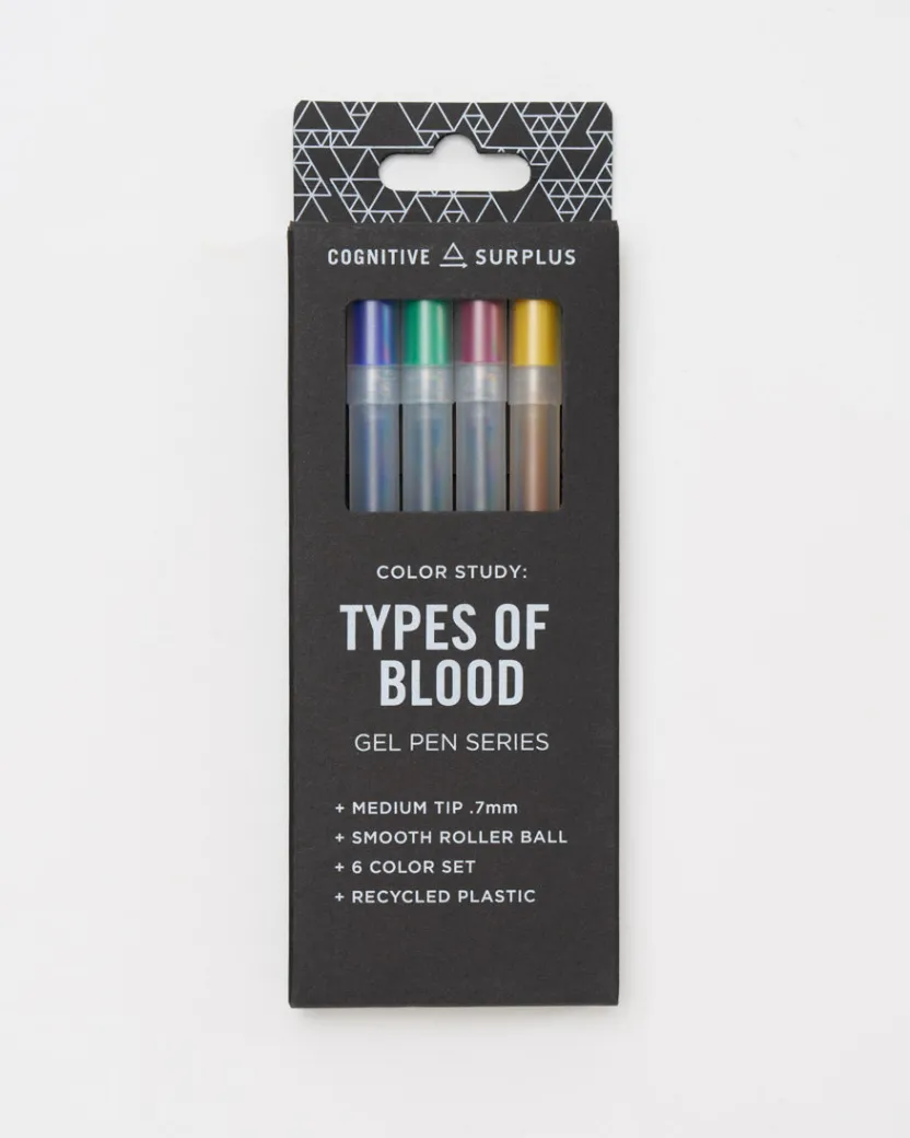 Cognitive Surplus Types of Blood Gel Pens (Pack of 6)* Pens | Medicine