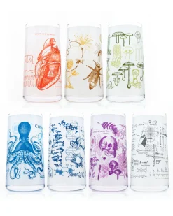 Cognitive Surplus Vintage Science Drinking Glasses Set of 7 | * Drinking Glasses | Multi-Pack Collections