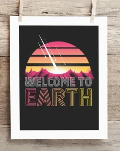 Cognitive Surplus Welcome to Earth Museum Print* Wall Art | Astronomy