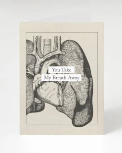 Cognitive Surplus You Take My Breath Away: Anatomy Love Card | * Greeting Cards | Medicine