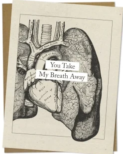 Cognitive Surplus You Take My Breath Away: Anatomy Love Card | * Greeting Cards | Medicine